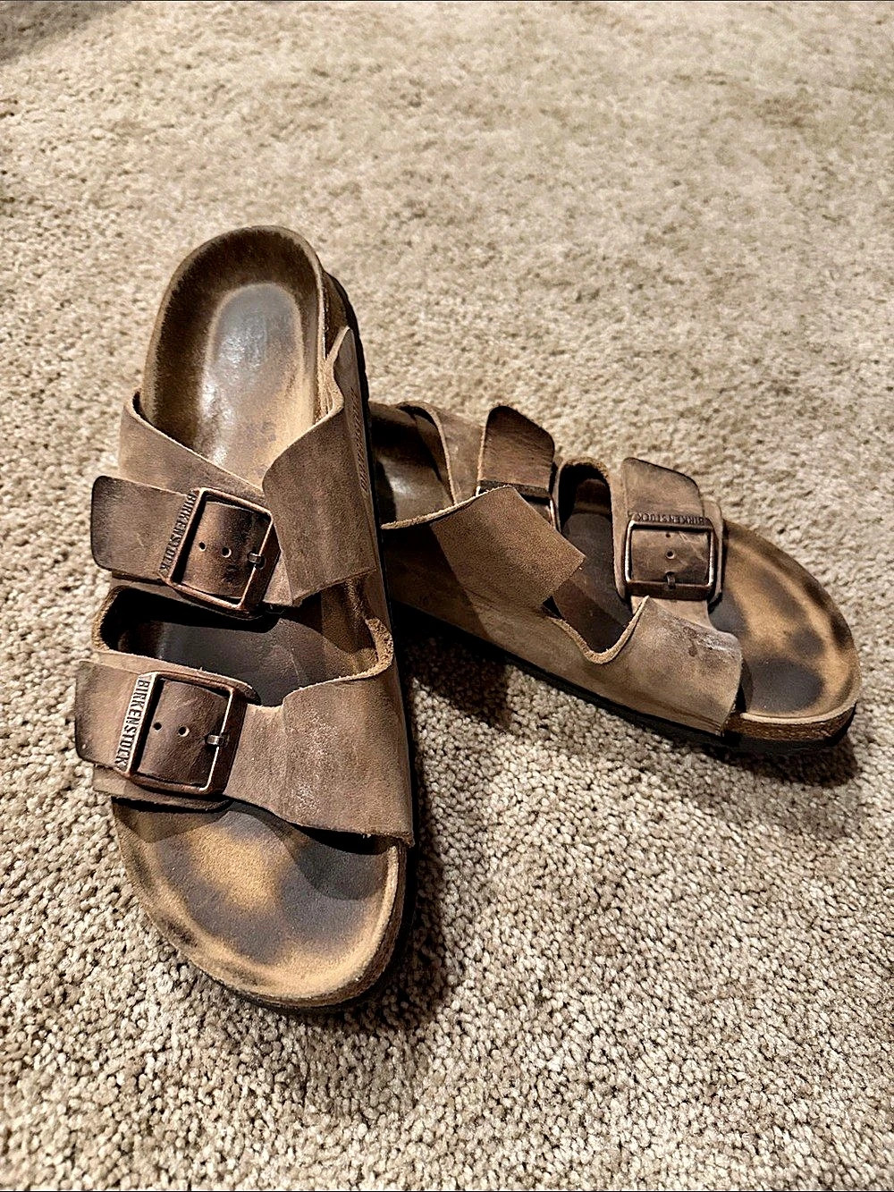 Birkenstock 41 - Arizona Oiled Leather Brown Sandals